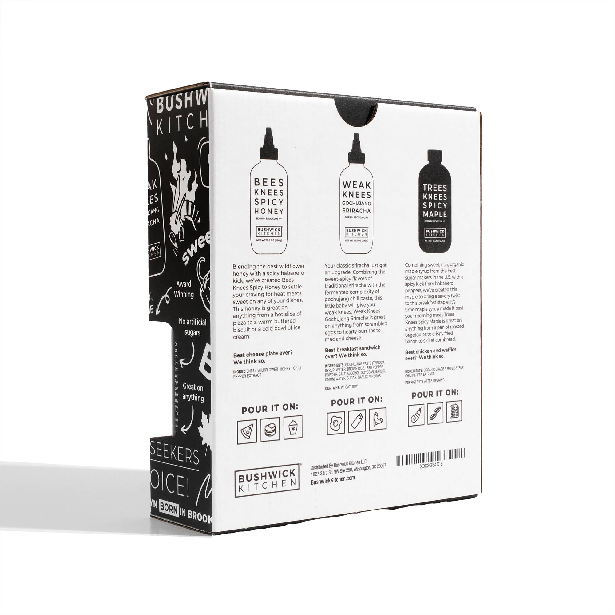 Product packaging with brand name on a white background
