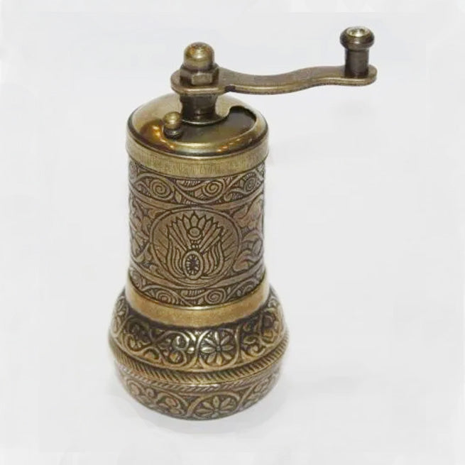 Vintage Turkish Coffee Grinder Tea + Linen