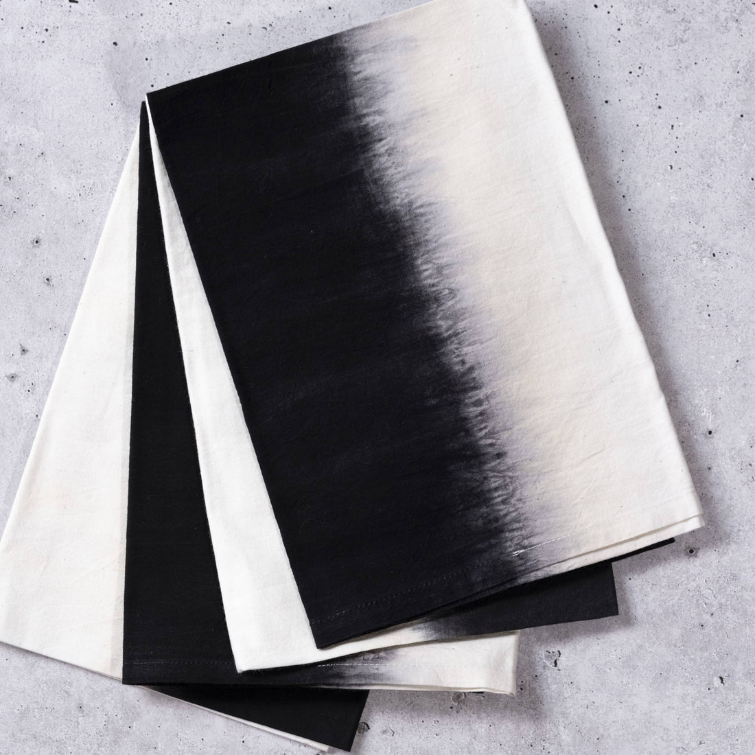 Black Ombre Cotton Dinner Napkins