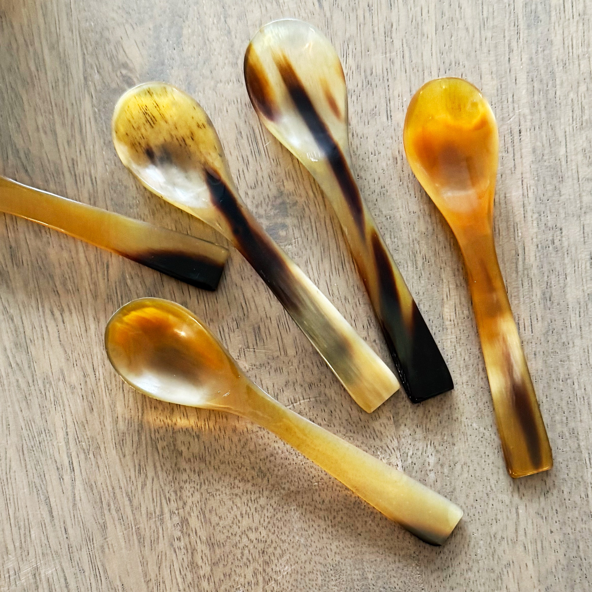 Handcrafted Buffalo Horn Spoon | Set of 2