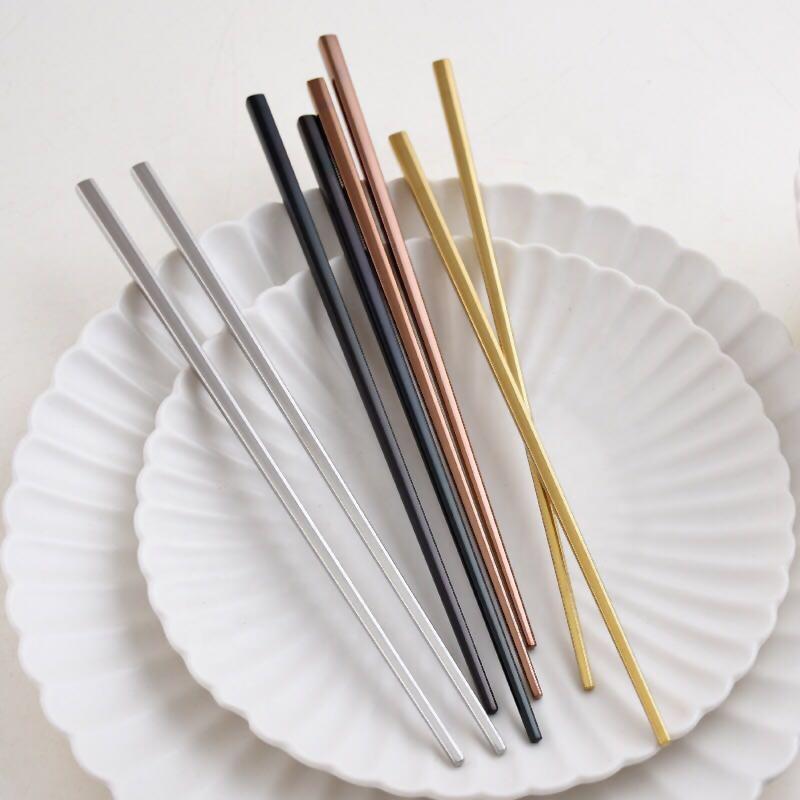 Annie Rose Gold Chopsticks - Set of 4 - Tea + Linen