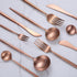 Annie Rose Gold Flatware 6 pc Set - Tea + Linen