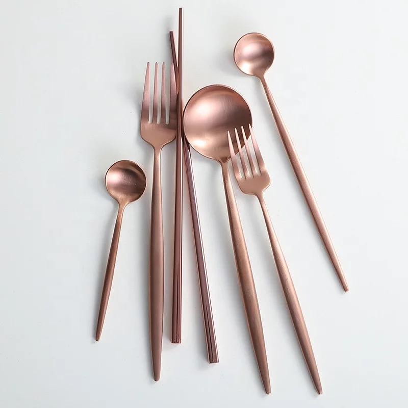 Annie Rose Gold Flatware Set - Tea + Linen