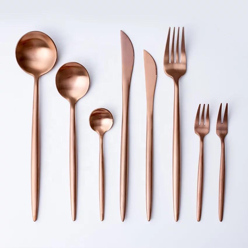 Annie Rose Gold Flatware Set - Tea + Linen