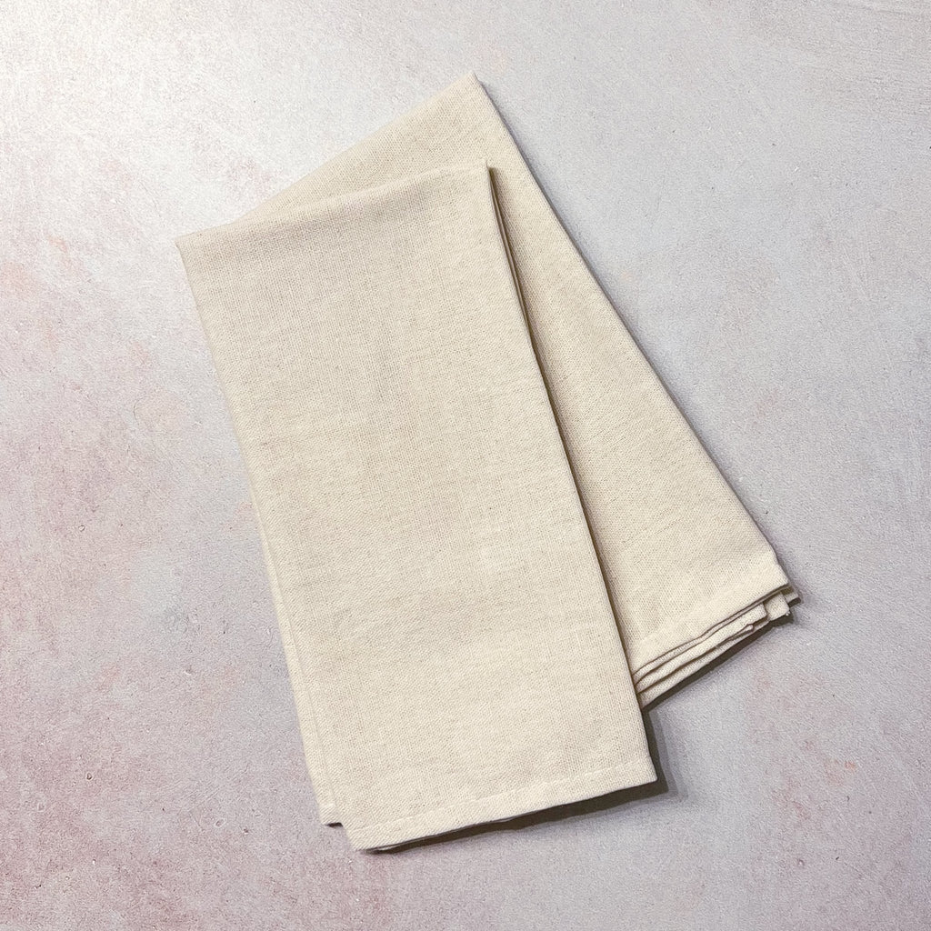 Beige Cotton Napkin - Set of 4 - Tea + Linen