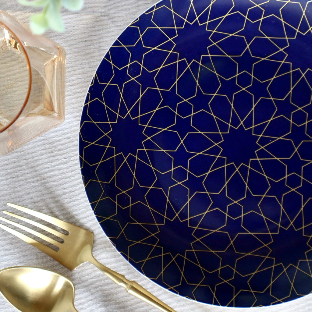 Blue Mosaic Appetizer Plates - Set of 4 - Tea + Linen