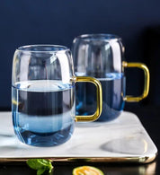 Blue Ombre Glass Pitcher and Cups Set - Tea + Linen