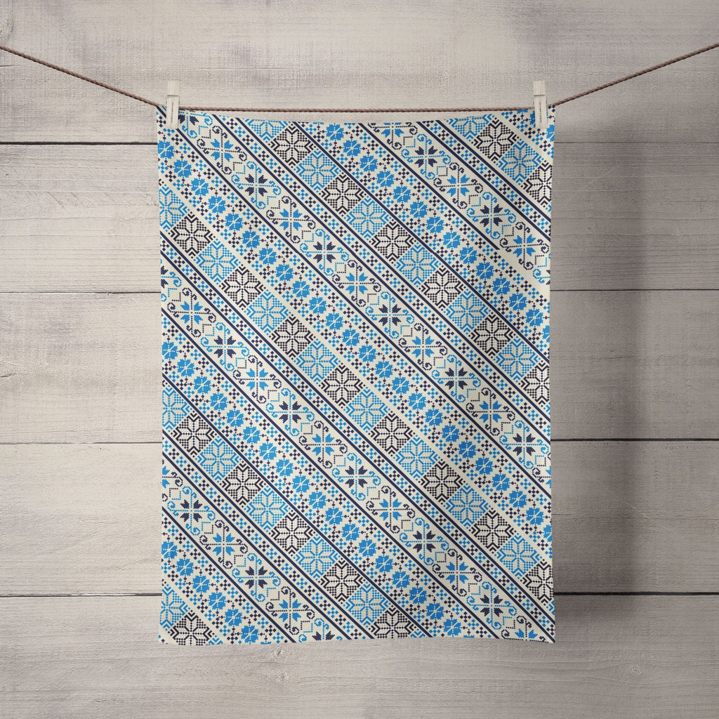 Blue Tatreez Tea Towel - Tea + Linen
