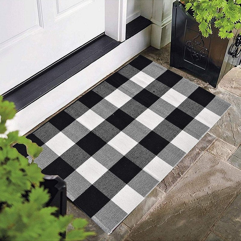 Buffalo Plaid Rug - Tea + Linen