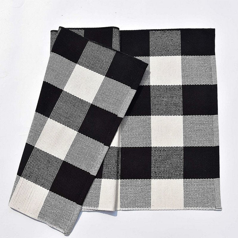 Buffalo Plaid Rug - Tea + Linen