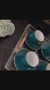 Organic Dyed Porcelain Coffee Set