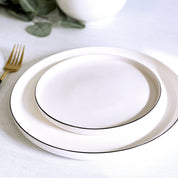 Cameron Black Rim Dinnerware - Tea + Linen