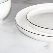 Cameron Black Rim Dinnerware - Tea + Linen