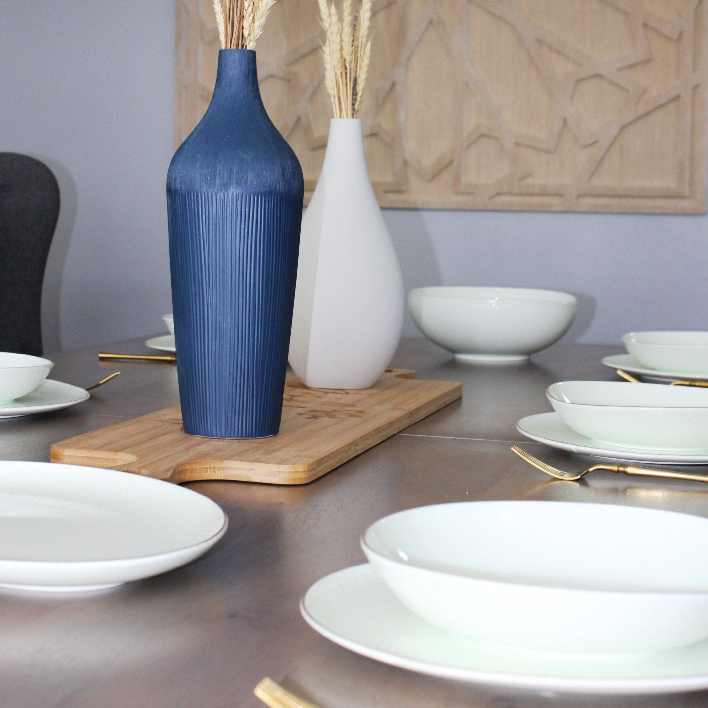 Camille Bone China Dinnerware Set - White - Tea + Linen
