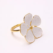 Chelsea Flower Napkin Ring - Set of 4 - Tea + Linen
