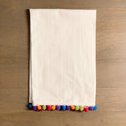 Colorful Pom Pom Tea Towel - Tea + Linen