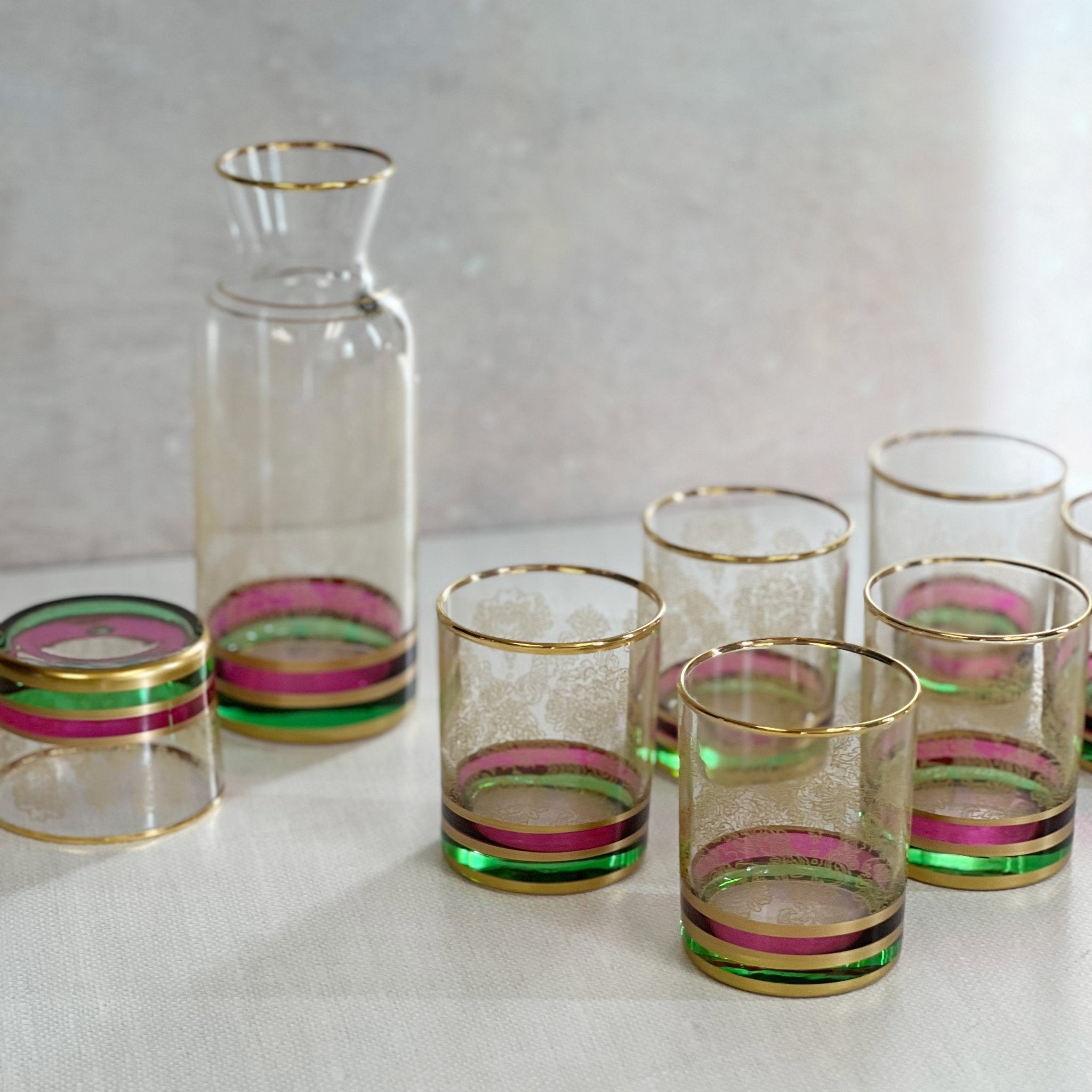 Drinking Carafe and Cups Set Tea + Linen