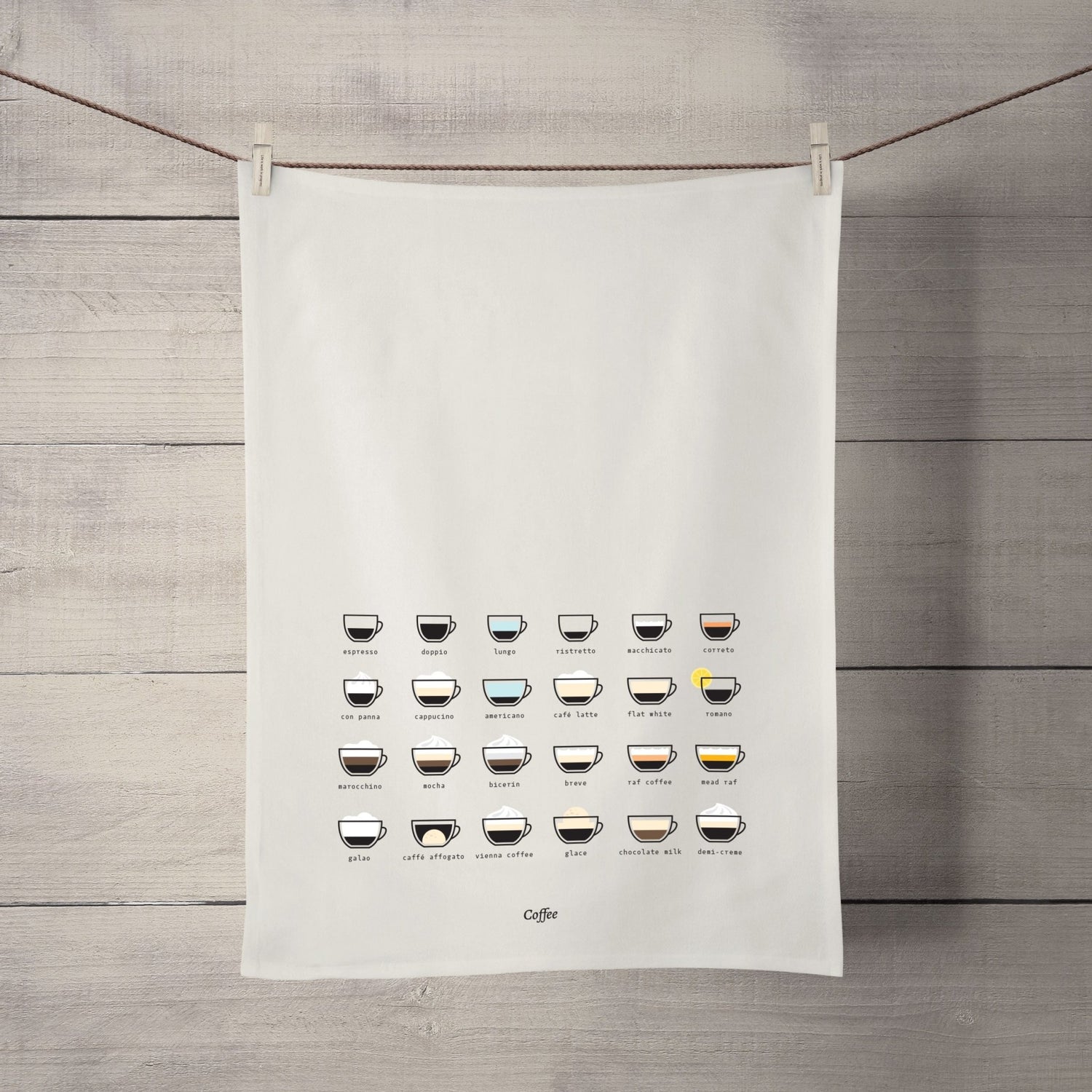 Espresso Recipes Tea Towel - Tea + Linen