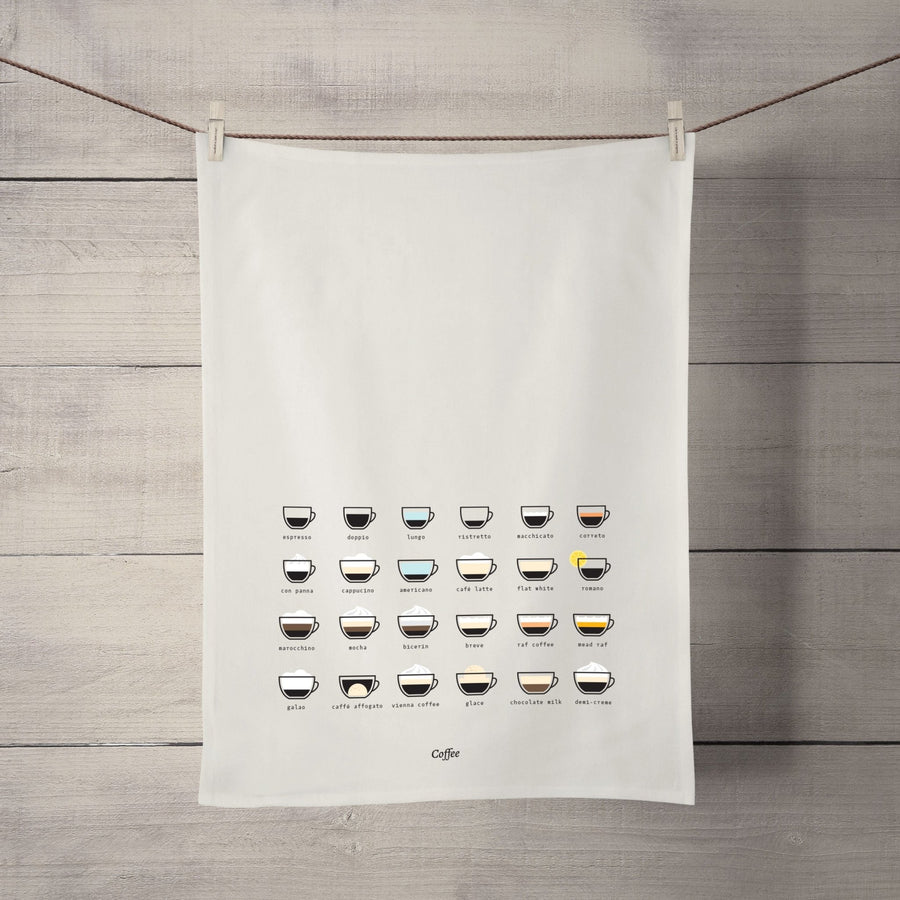 Espresso Recipes Tea Towel - Tea + Linen