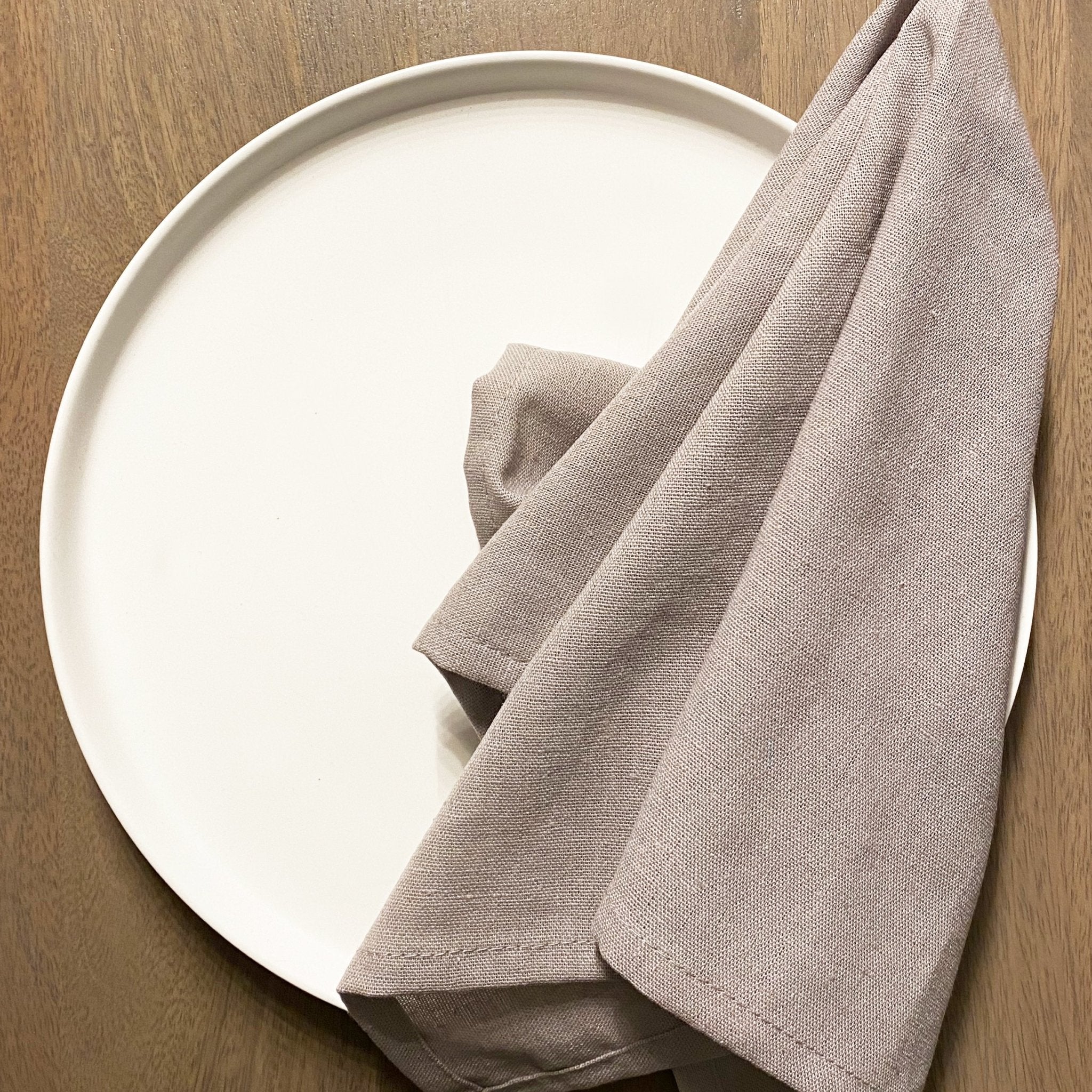Flax Linen Napkin Set of 4 - Tea + Linen