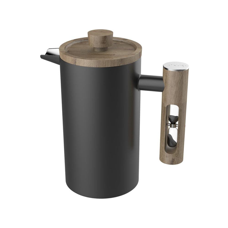 French Press with Timer - Black - Tea + Linen