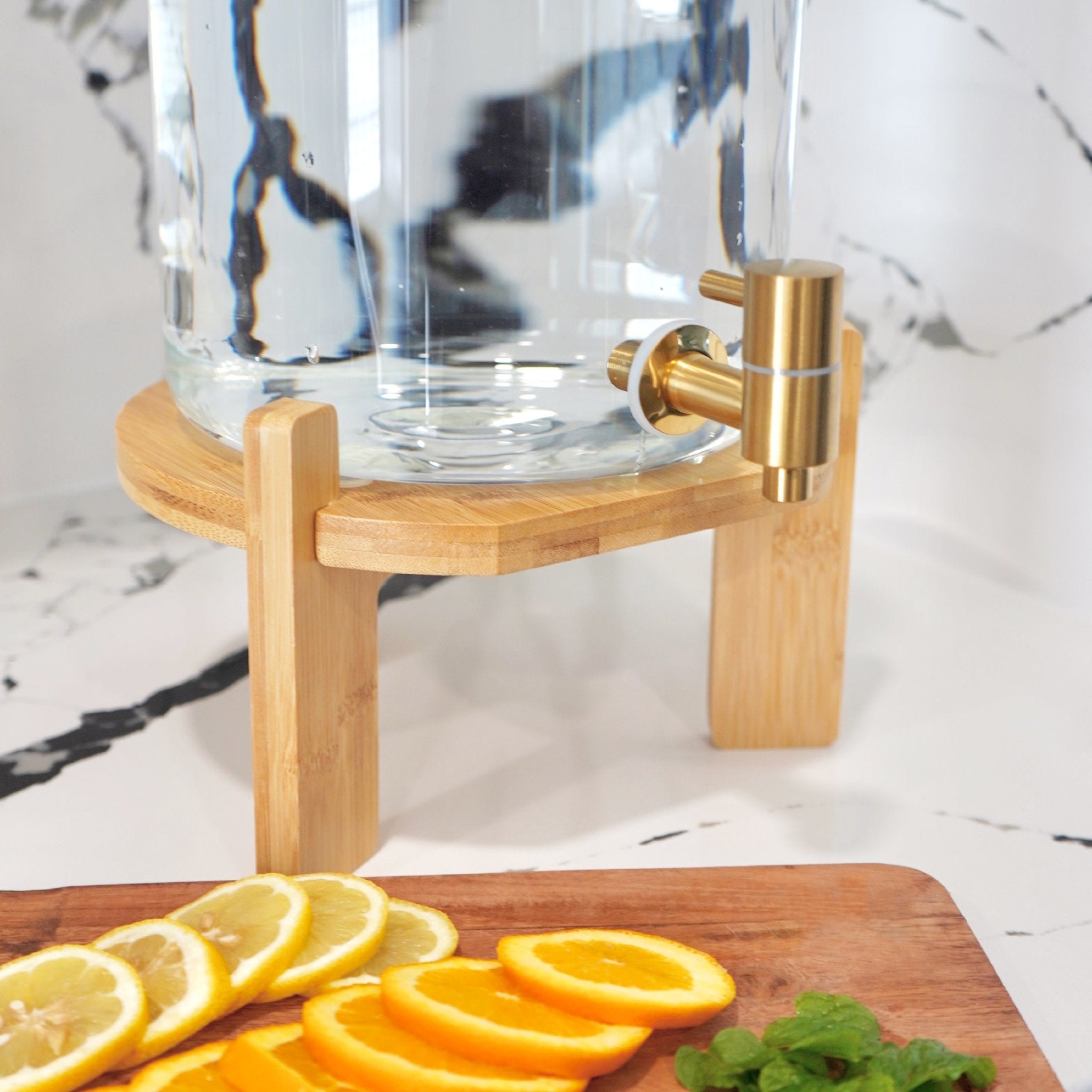 Glass Drink Dispenser with Stand (pre-order) - Tea + Linen