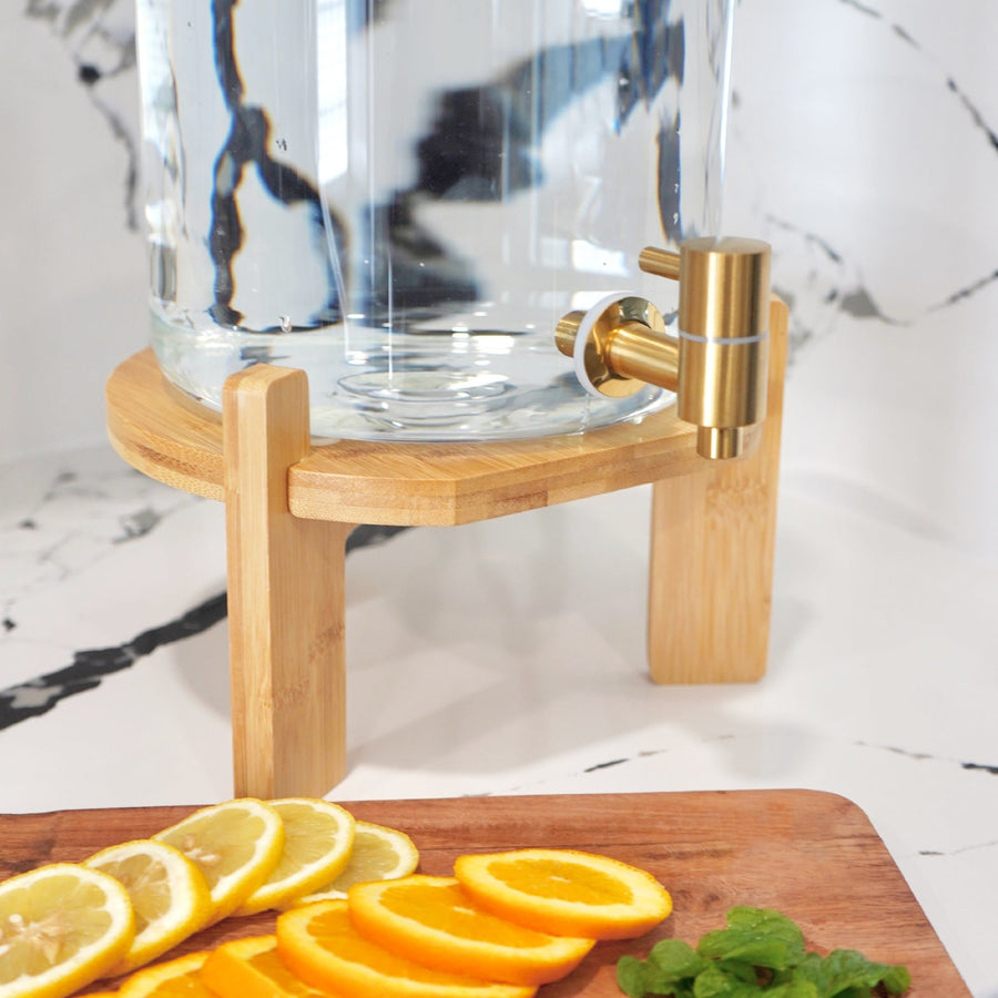 Glass Drink Dispenser with Stand (pre-order) - Tea + Linen