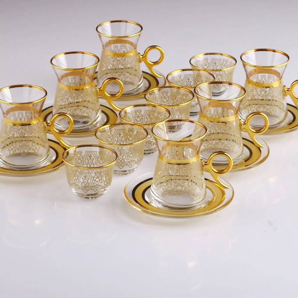 Gold Ilayda Tea and Coffee Set - Tea + Linen