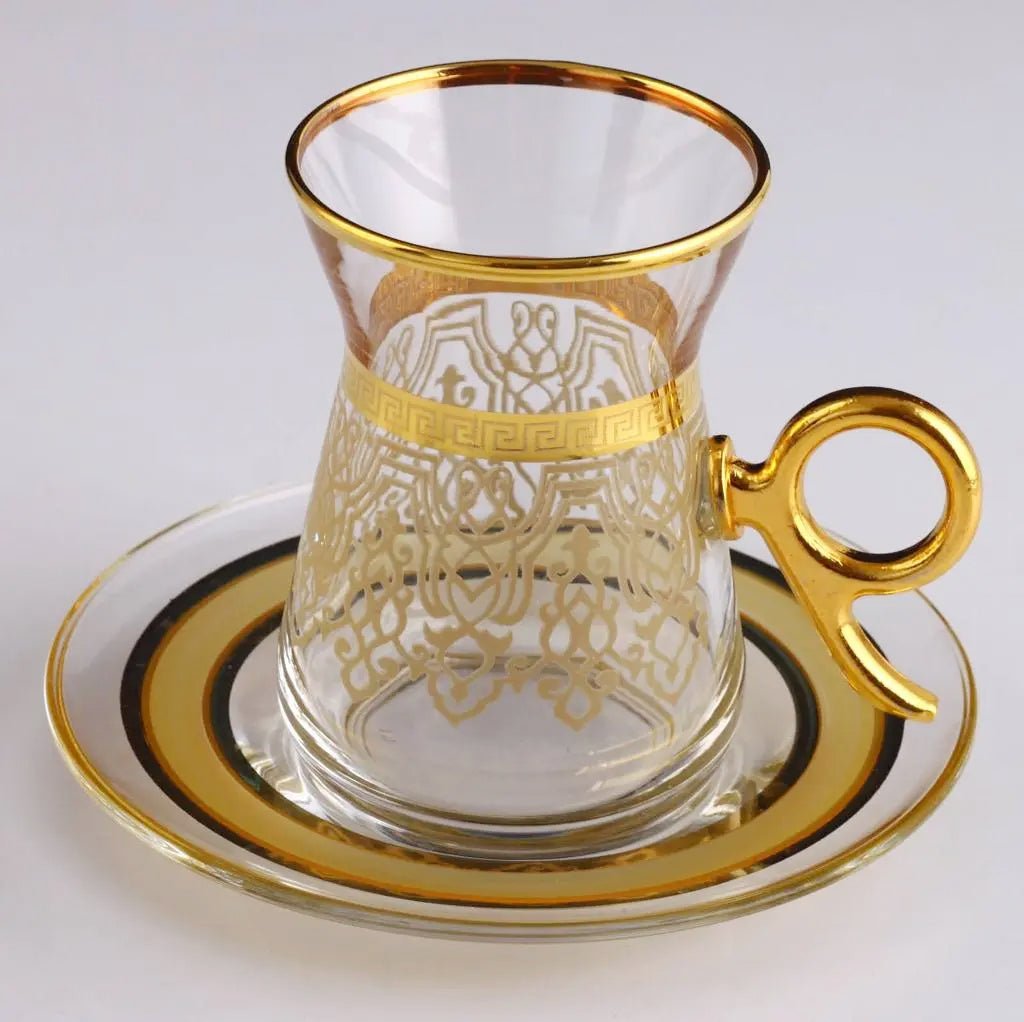 Gold Ilayda Tea and Coffee Set - Tea + Linen