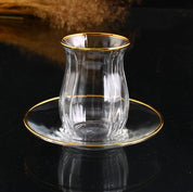 Gold Rim Tea Cups - Set of 6 - Tea + Linen
