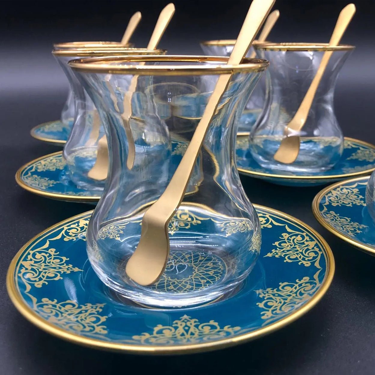 Green and Gold Motif Tea Set - Tea + Linen