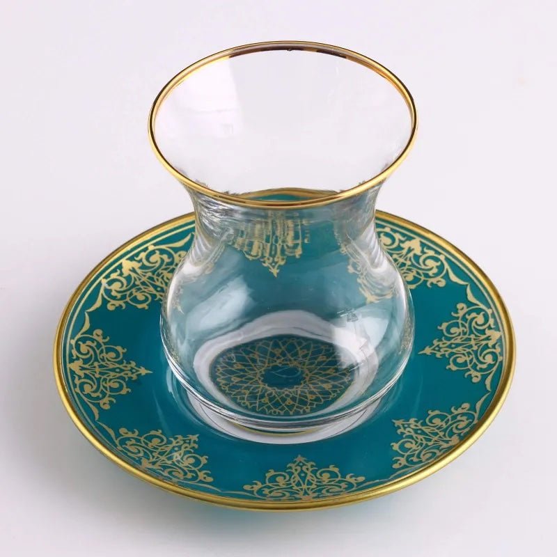 Green and Gold Motif Tea Set - Tea + Linen