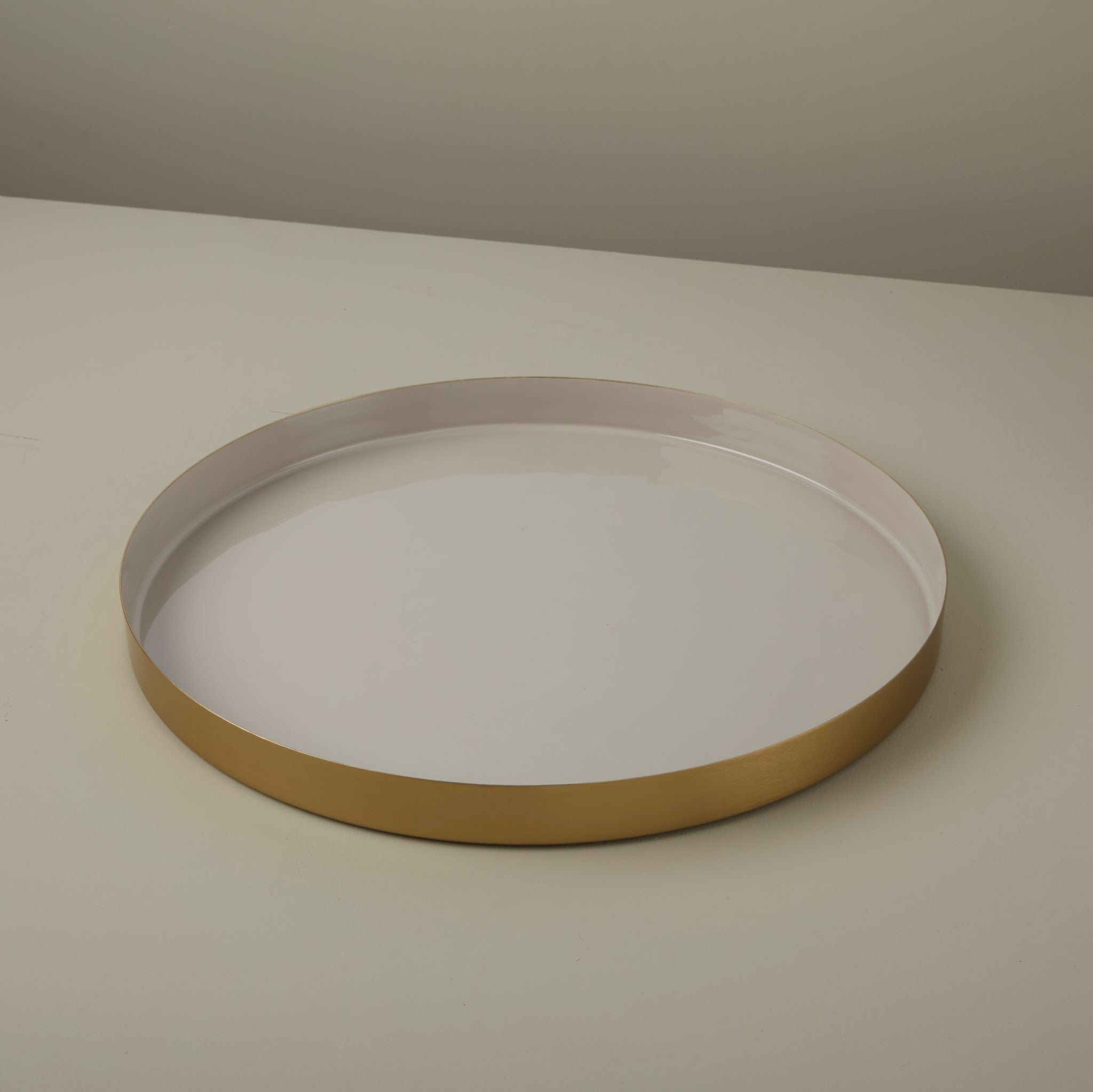 Halo Enamel Serving Tray - Large - Tea + Linen