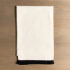 Handmade Black Fringe Tea Towel - Tea + Linen