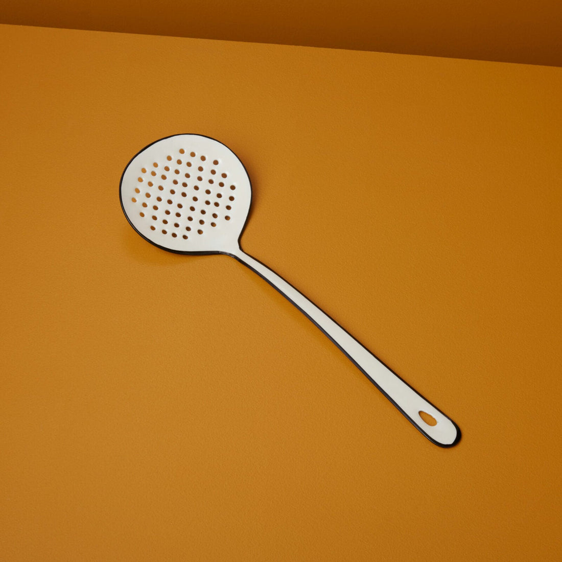 Hani Enameled Skimmer - Tea + Linen