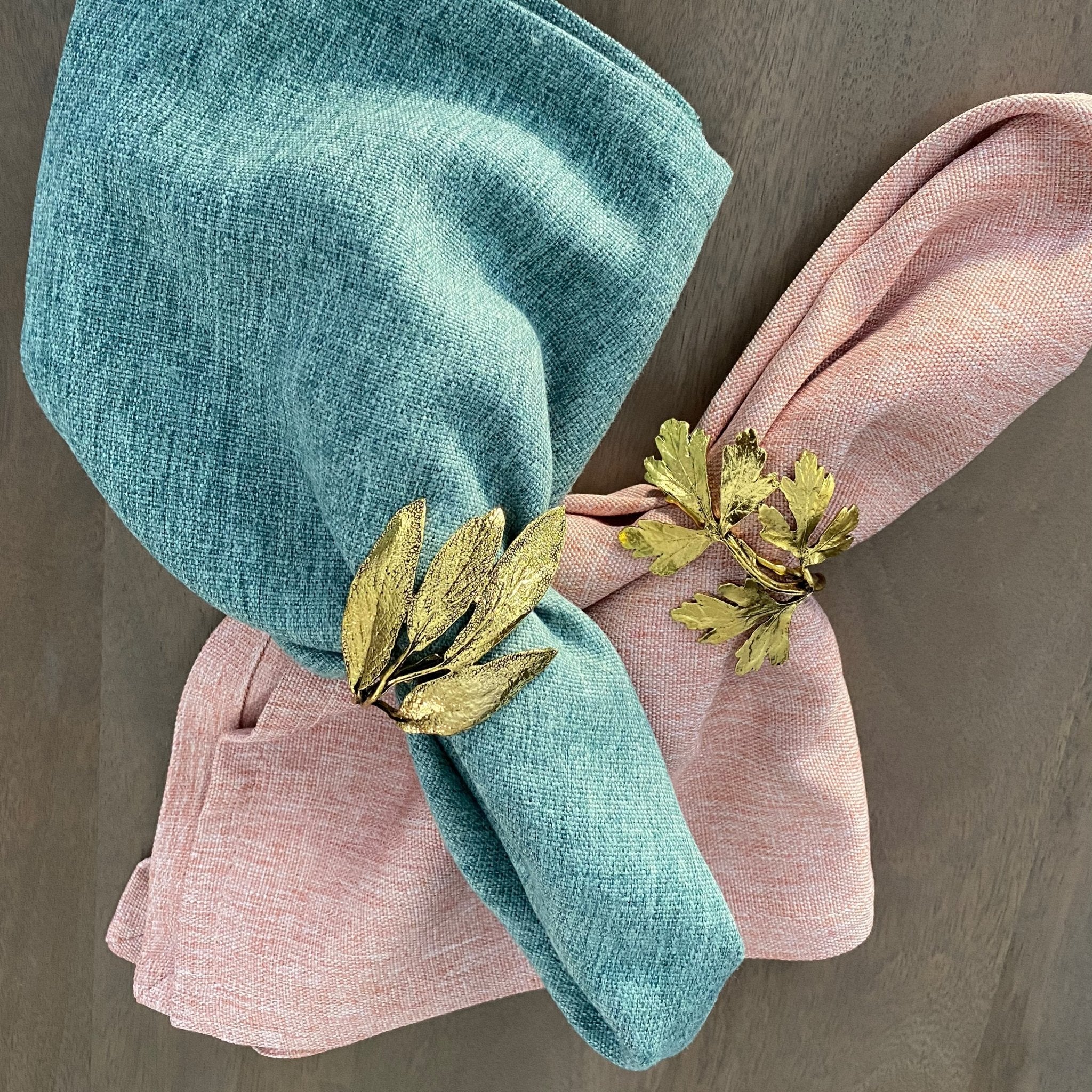Herb Garden Napkin Rings - Set of 8 - Tea + Linen