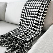 Houndstooth Throw Blanket - Tea + Linen