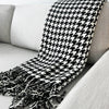 Houndstooth Throw Blanket - Tea + Linen