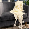 Ivory Knit Throw Blanket - Tea + Linen