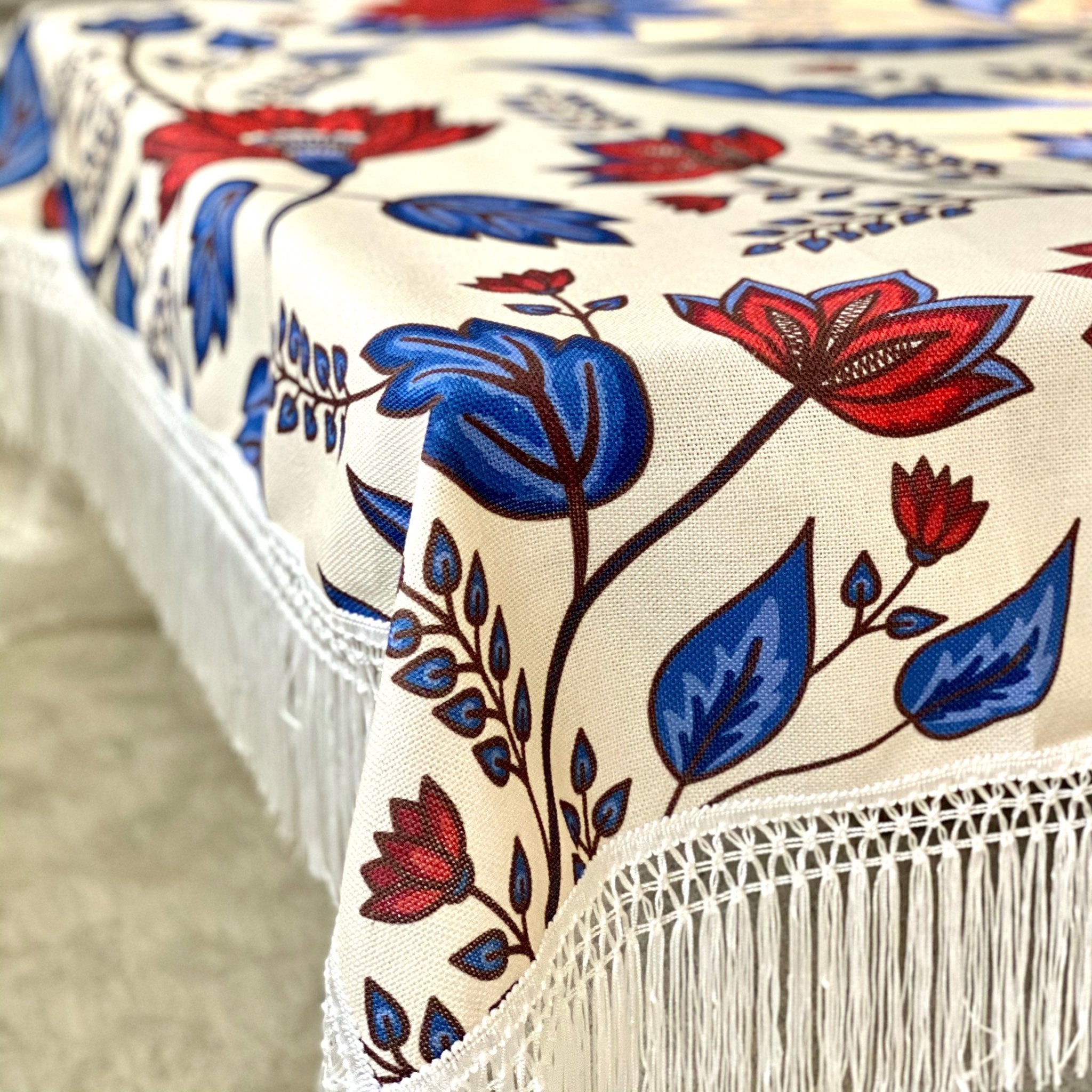 Iznik Table Throw - Tea + Linen