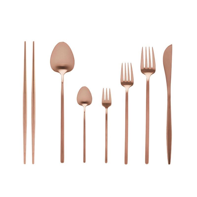 Jewel Flatware Set - Rose Gold - Tea + Linen