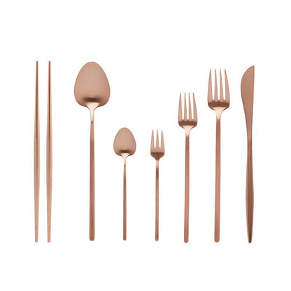 Jewel Flatware Set - Rose Gold - Tea + Linen