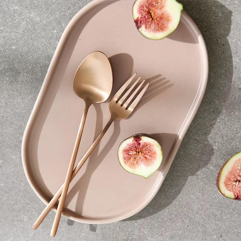 Jewel Flatware Set - Rose Gold - Tea + Linen