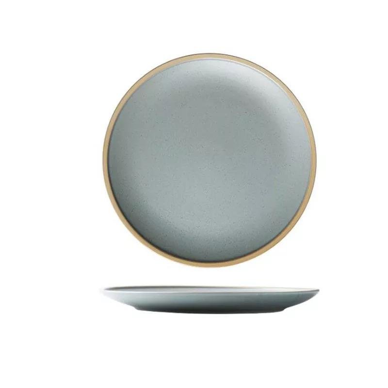 Kane 8" Stoneware Plate - Tea + Linen