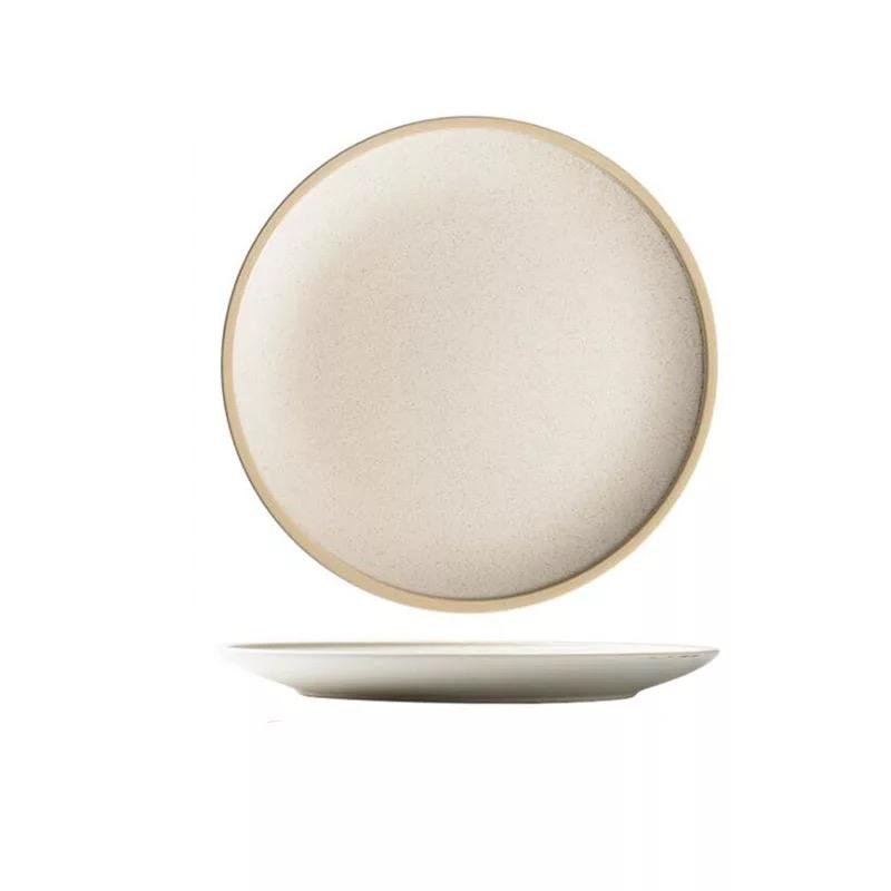 Kane 8" Stoneware Plate - Tea + Linen