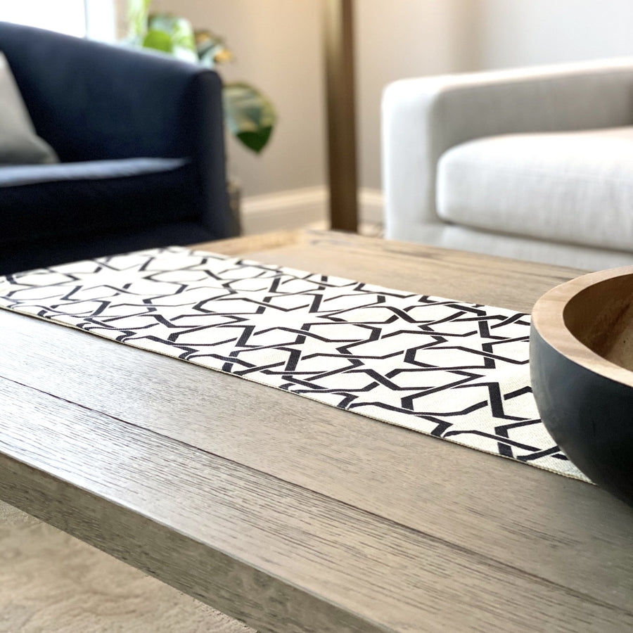 Khatam Table Runner - Tea + Linen