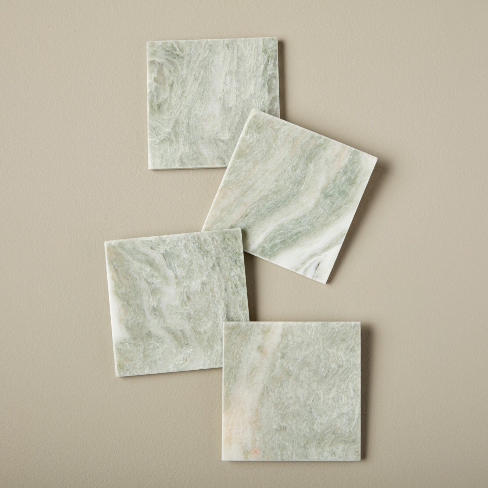 Lady Onyx Square Coasters, Set of 4 - Tea + Linen