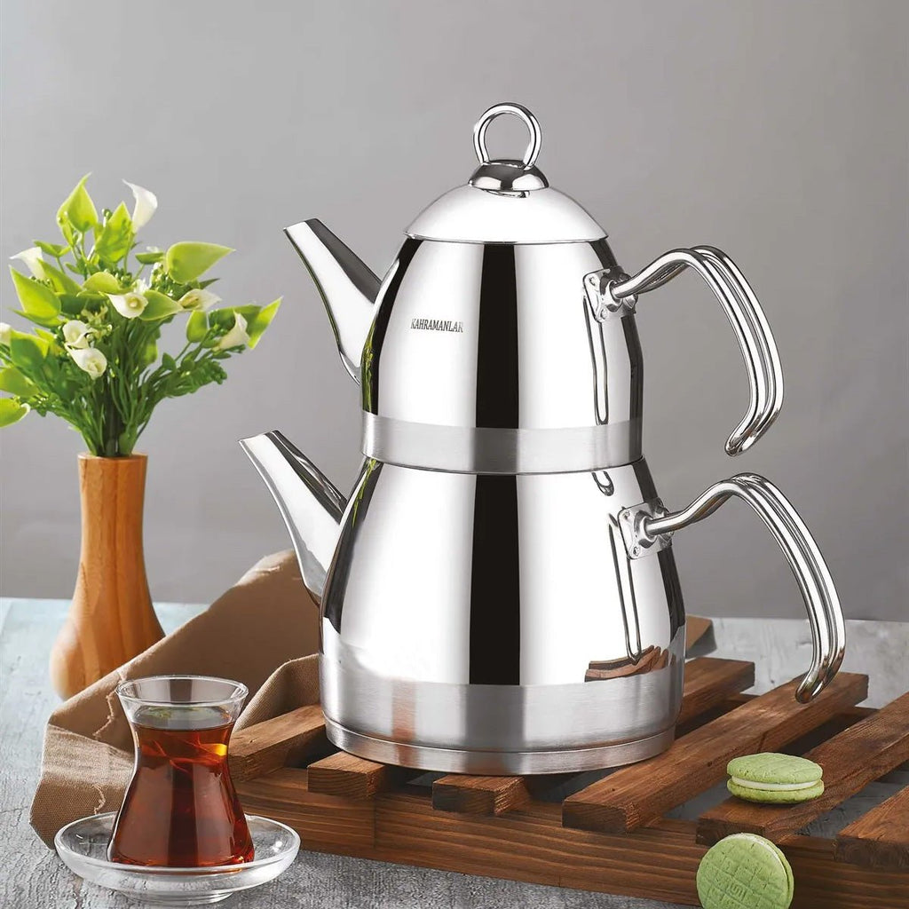 Tea Pot Antic Design Karaca Turkish Tea Pot - Enamel - Caydanlik