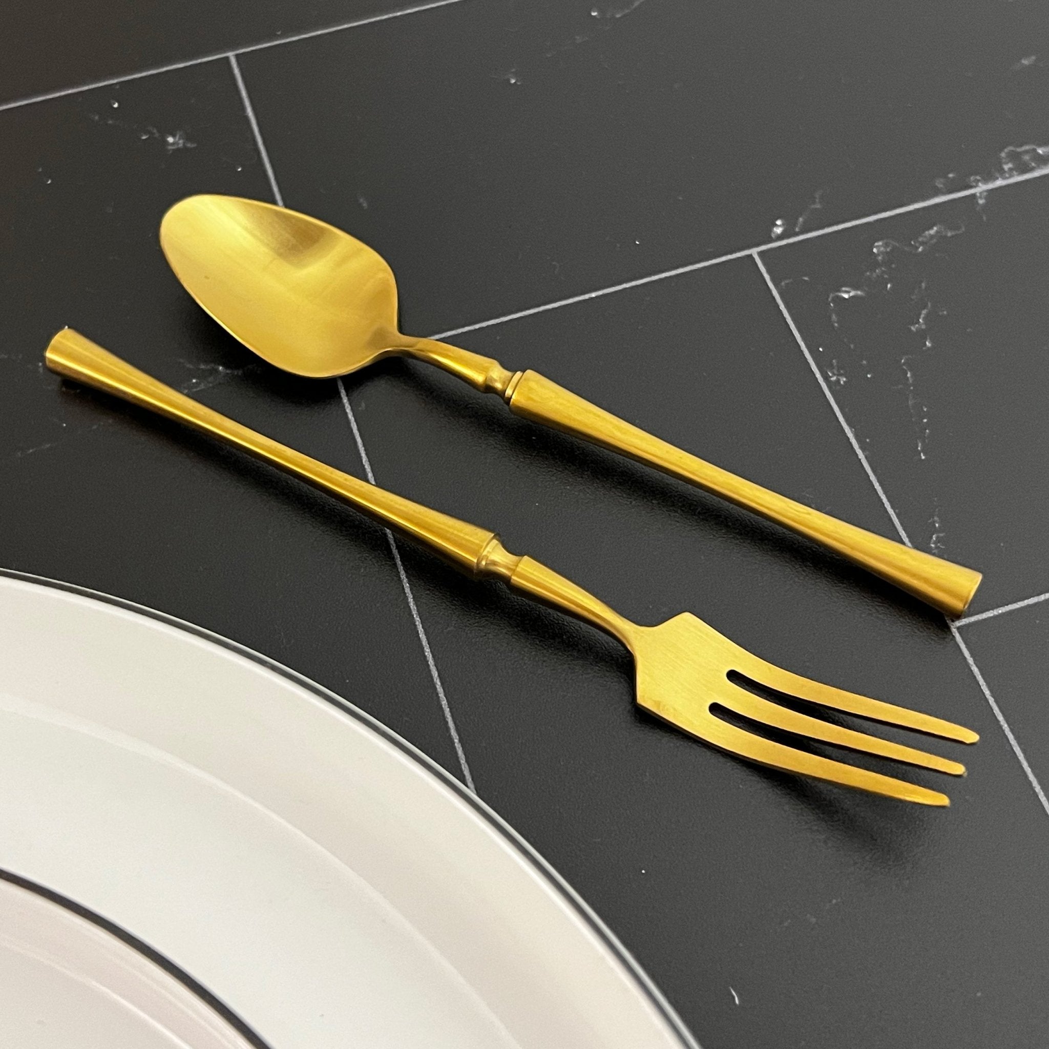 Laurel Dessert Flatware - Gold - Tea + Linen