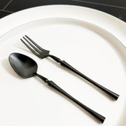 Laurel Dessert Flatware - Matte Black - Tea + Linen